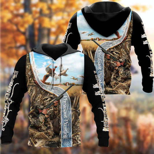 Pheasant Sky Hunting 3D Hoodie