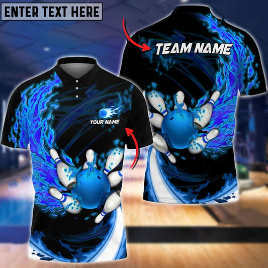 Personalized Bowling Polo Shirt: Custom Name Team Outfit