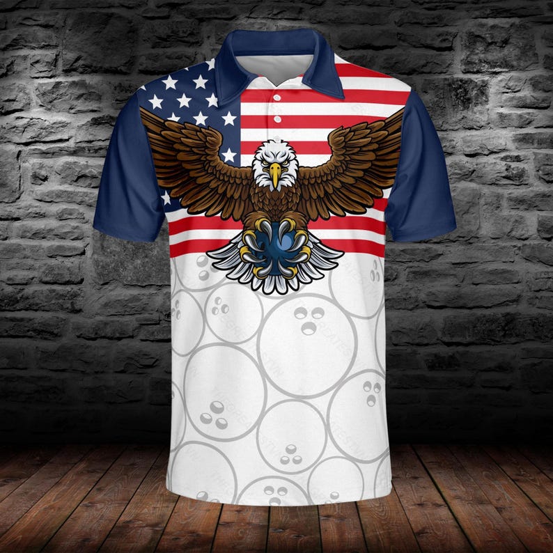 Personalized USA Bowling Polo Shirt: Custom Team Apparel