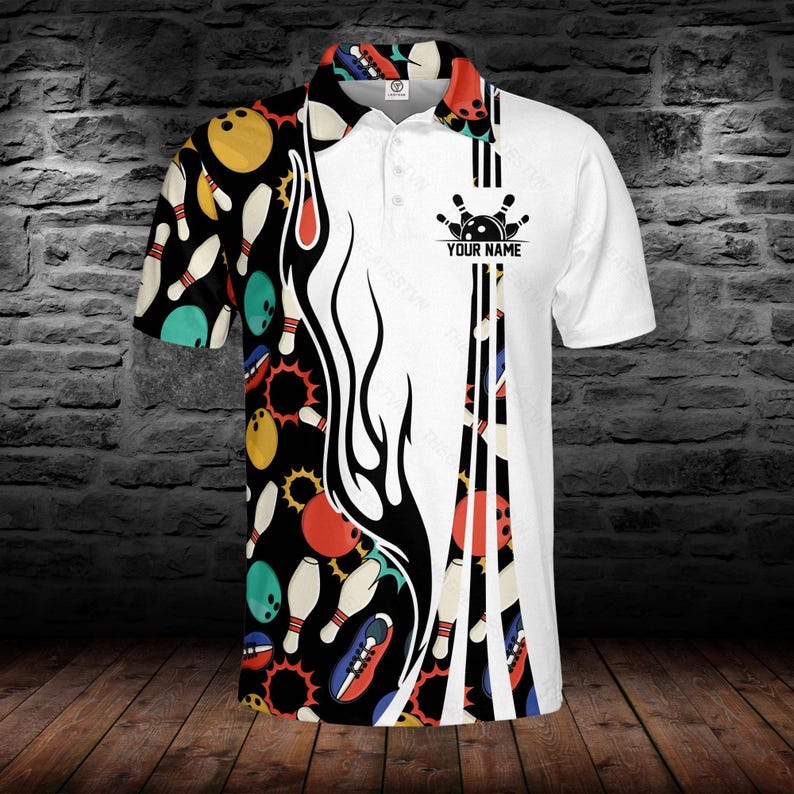 Personalized Bowling Polo Shirt: Custom Team Name
