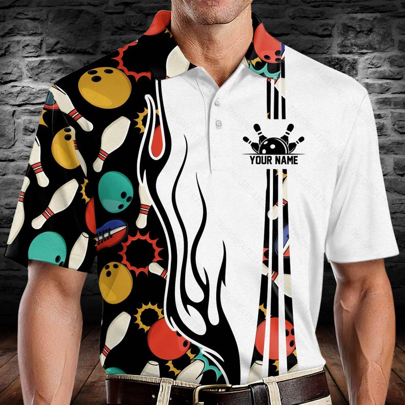 Personalized Bowling Polo Shirt: Custom Team Name