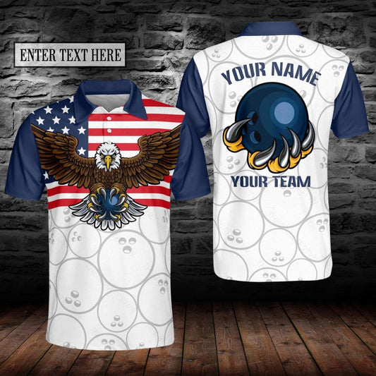 Personalized USA Bowling Polo Shirt: Custom Team Apparel