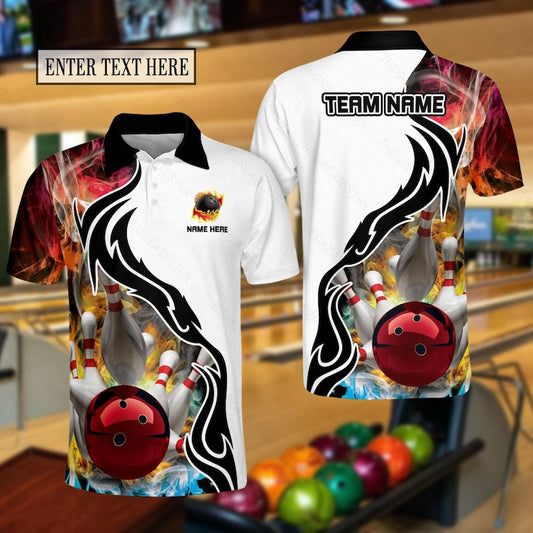 Personalized Bowling Team Polo Shirt: Custom Star Design