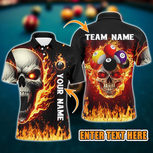 Custom 3D Polo Billiard Shirt, Personalized Team & League Player Shirt, Multicolor Gift for Players, Gift Idea for Pool Players.