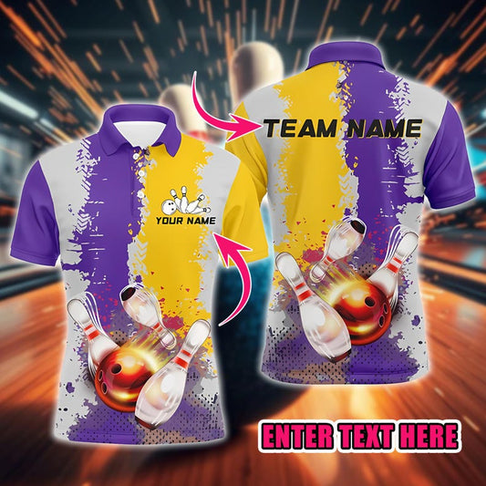 Bowling Team Polo Shirt Custom Design, Perfect for League Matches, Tournaments And Events, Ideal for Teams, Players, Coaches & Fans.