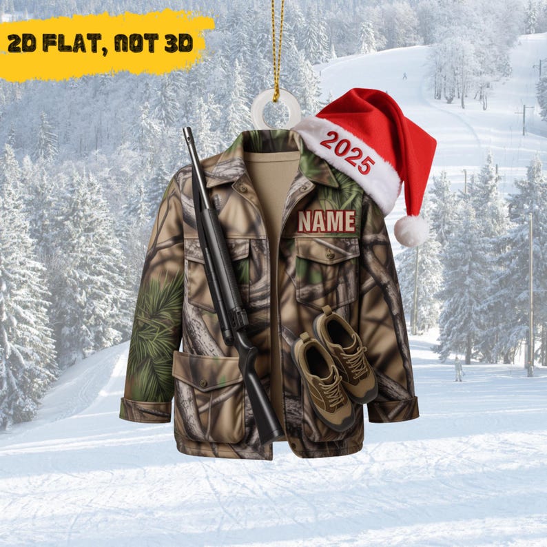 Personalized Hunting Christmas Ornament, Acrylic 2D Deer/Duck Hunter Gift