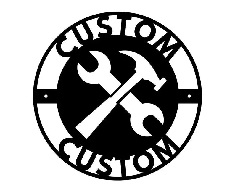 Personalized Workshop Metal Sign, Fathers Day Gift