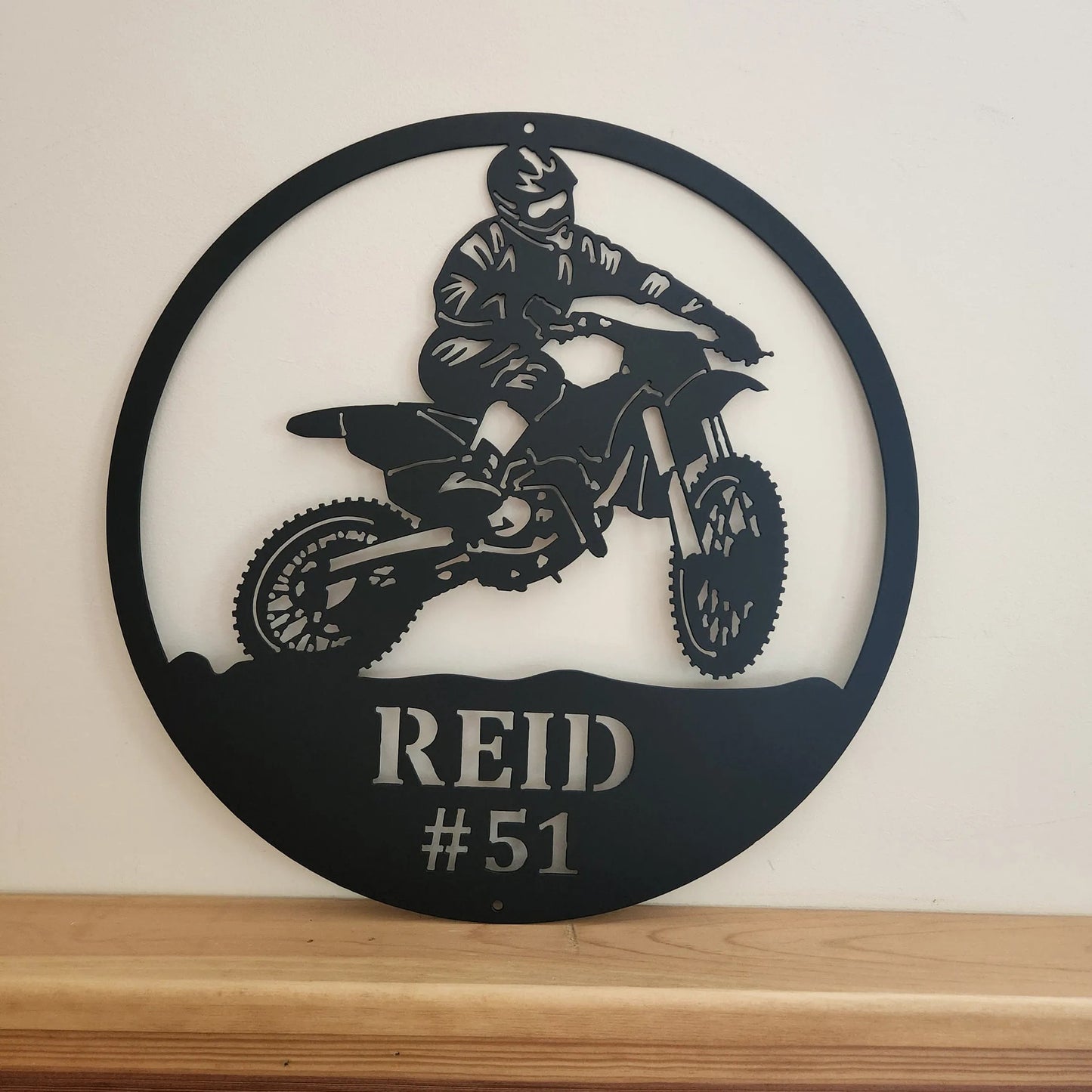 Custom Dirt Bike Metal Sign