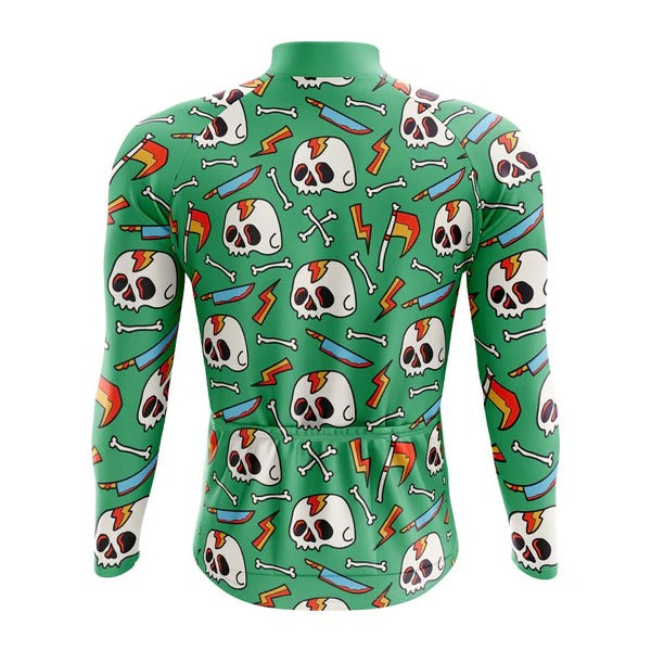 Cartoon Skulls Long Sleeve Cycling Jersey
