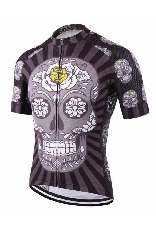 Black & Yellow Skull Cycling Jersey