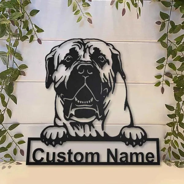 Personalized Boerboel Dog Metal Sign Art
