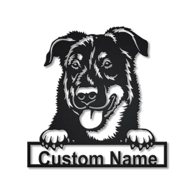 Personalized Beauceron Dog Metal Sign Art