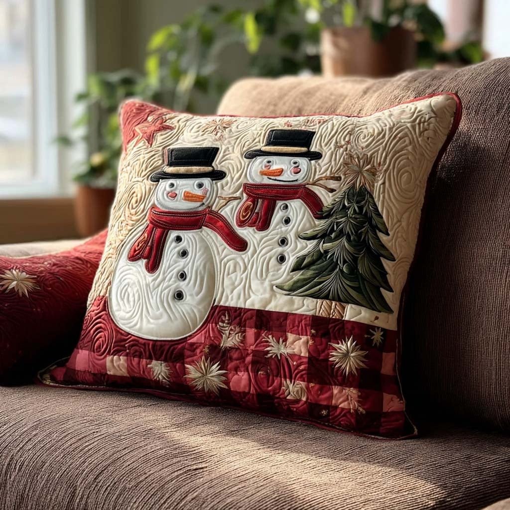 Holiday Plaid Charm Quilted Pillow Case