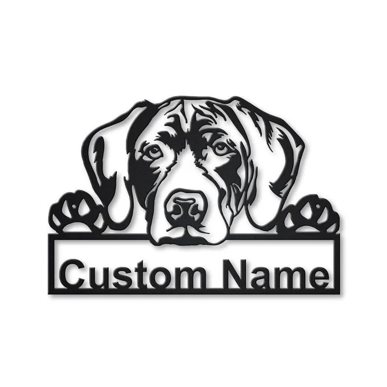 Personalized German Shorthaired Pointer Dog Metal Sign Art