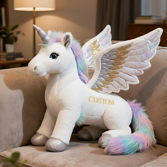🦄 Custom Unicorn Plush – Personalized Magical Horse Stuffed Animal Gift