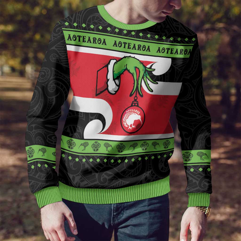 Funny Christmas Ugly Christmas Sweater Maori Tiki