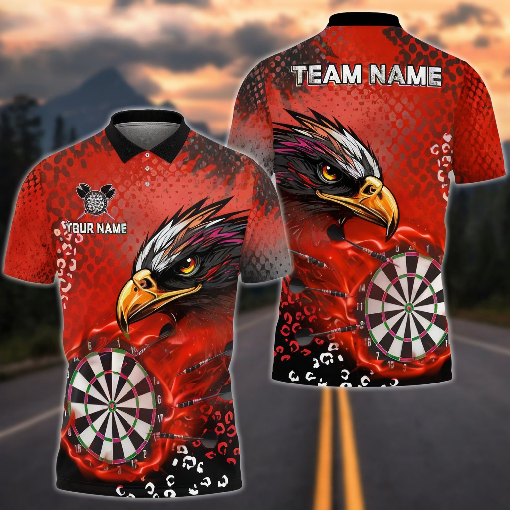 Darts Classic Eagle Personalized Name, Team Name Shirt