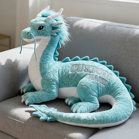 Custom Water Dragon Plush – Serene Aqua Dragon Gift for Kids