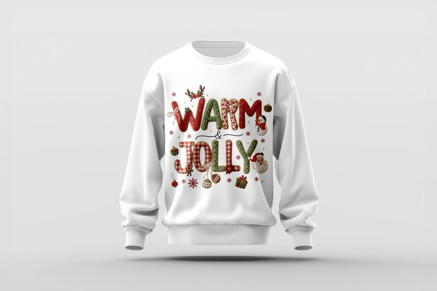 Warm & Jolly – Cozy Holiday Typography Graphic Tee