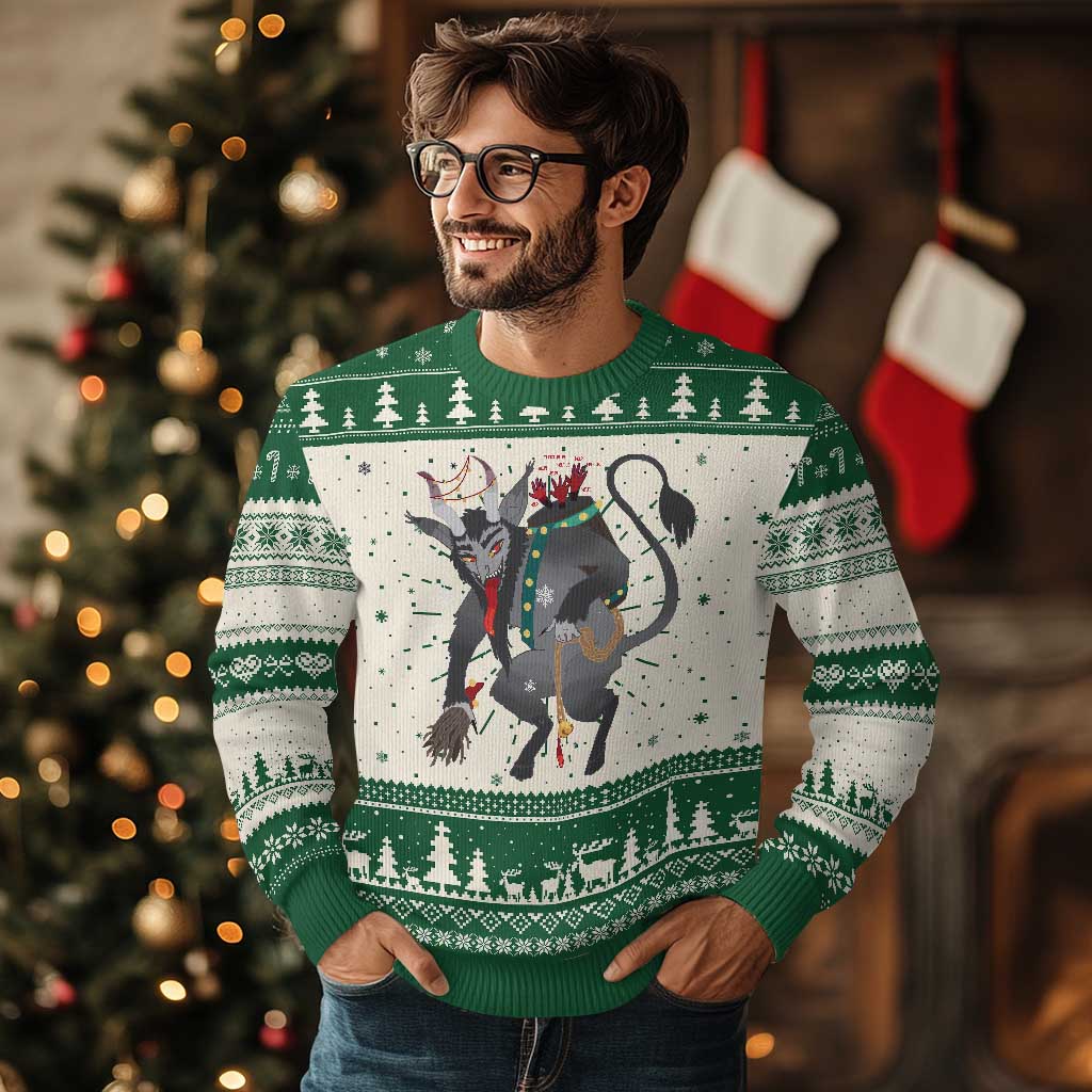 Xmas Merry Krampus Ugly Christmas Sweater Naughty Horror Evil Xmas Psychobilly