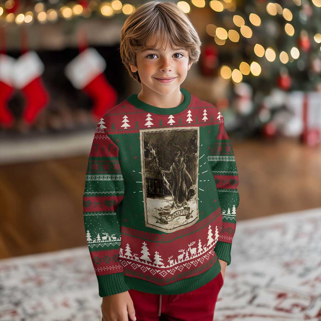 Krampus Ugly Christmas Sweater Xmas Horror Ugly Sweater Krampus Tarot Card Evil Pajama