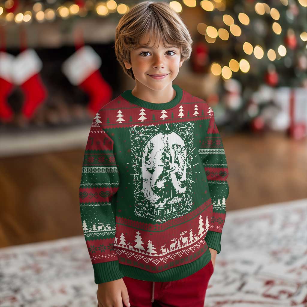 Xmas Krampus Ugly Christmas Sweater The Krampus Tarot Card Goth Xmas