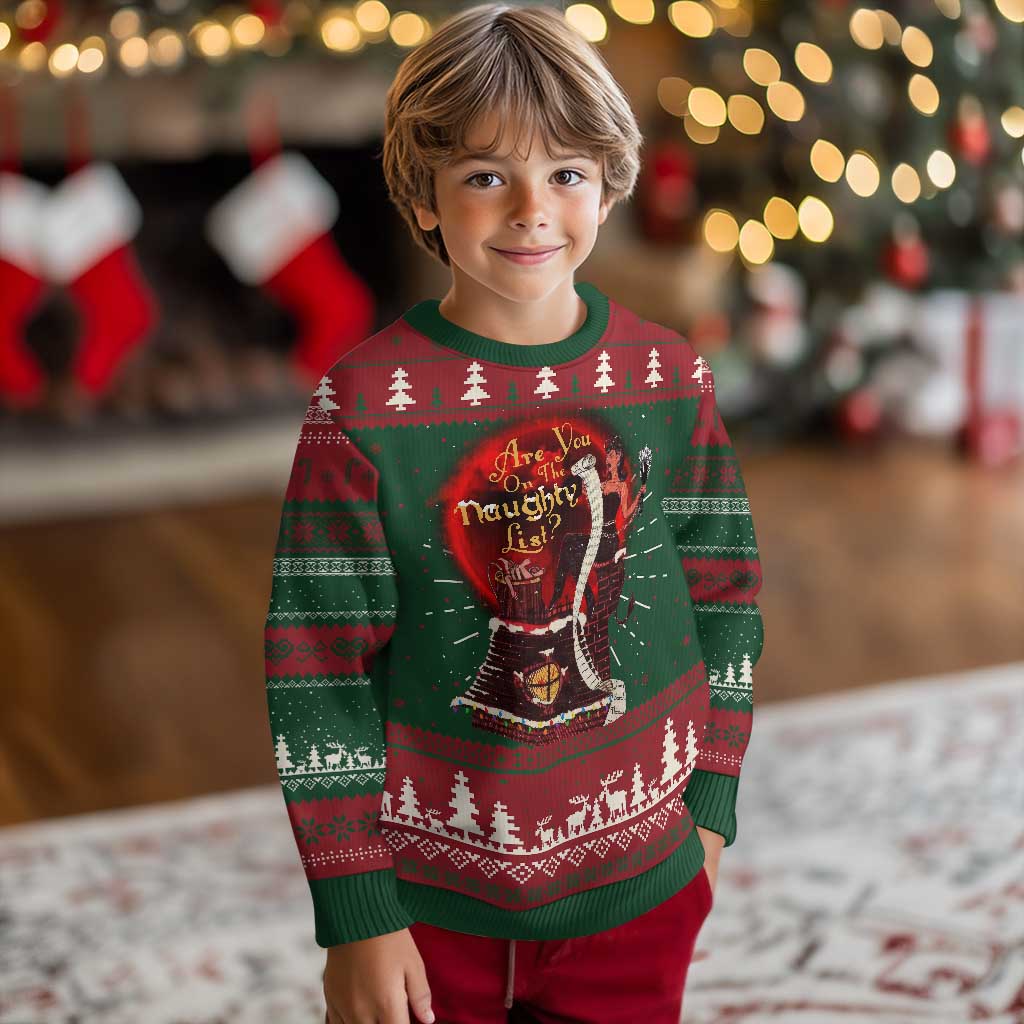 Xmas Krampus Ugly Christmas Sweater Are You On The Naughty List Krampus Lover