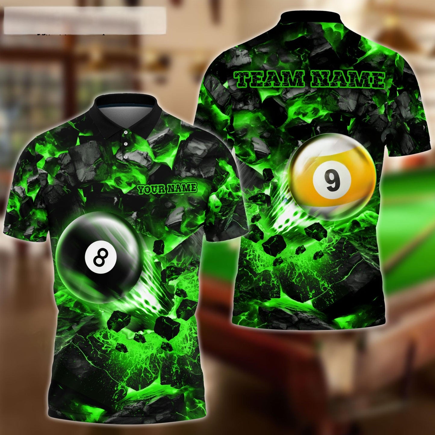 Billiards Ball 8&9 Shoot And Destroy Personalized Name Shirt