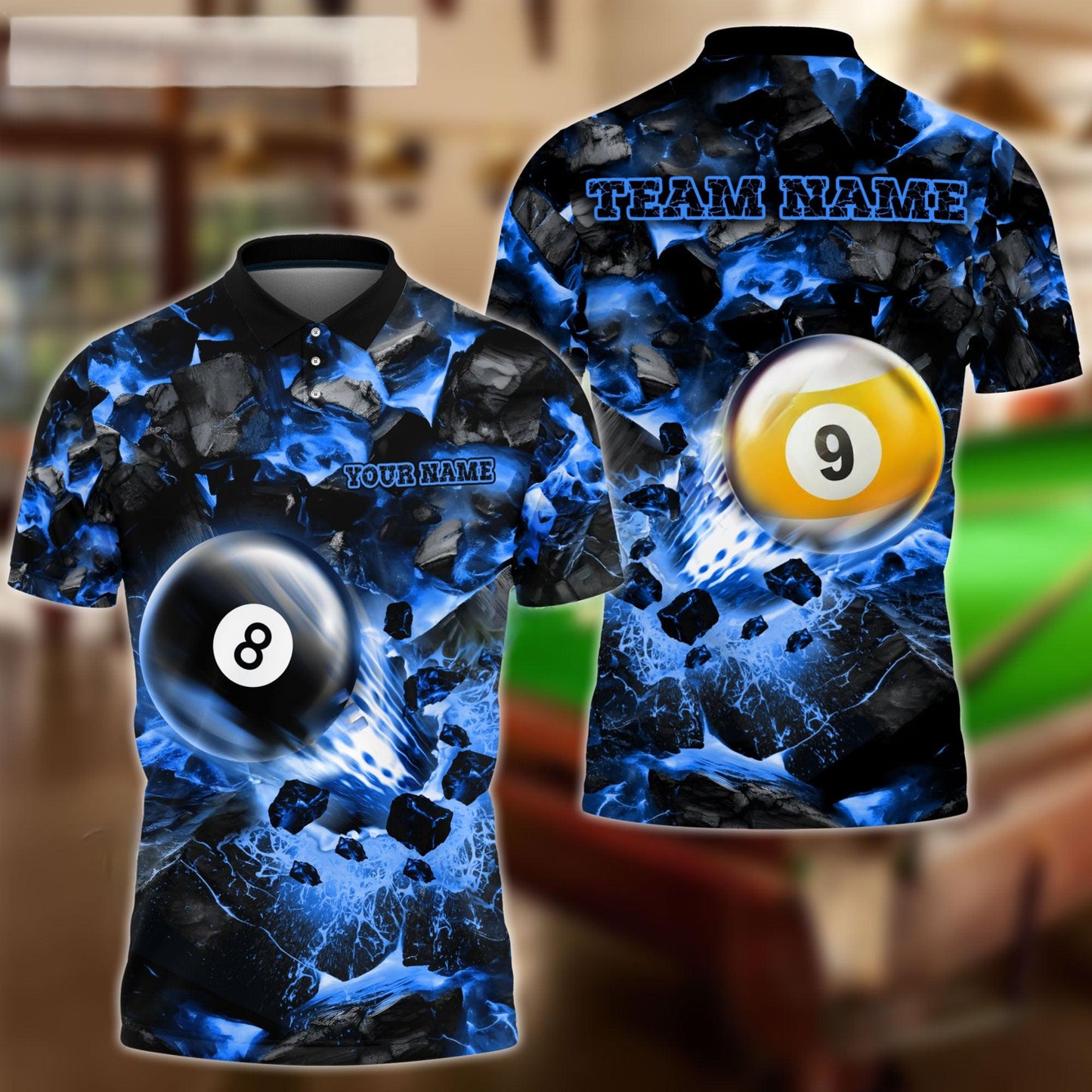 Billiards Ball 8&9 Shoot And Destroy Personalized Name Shirt