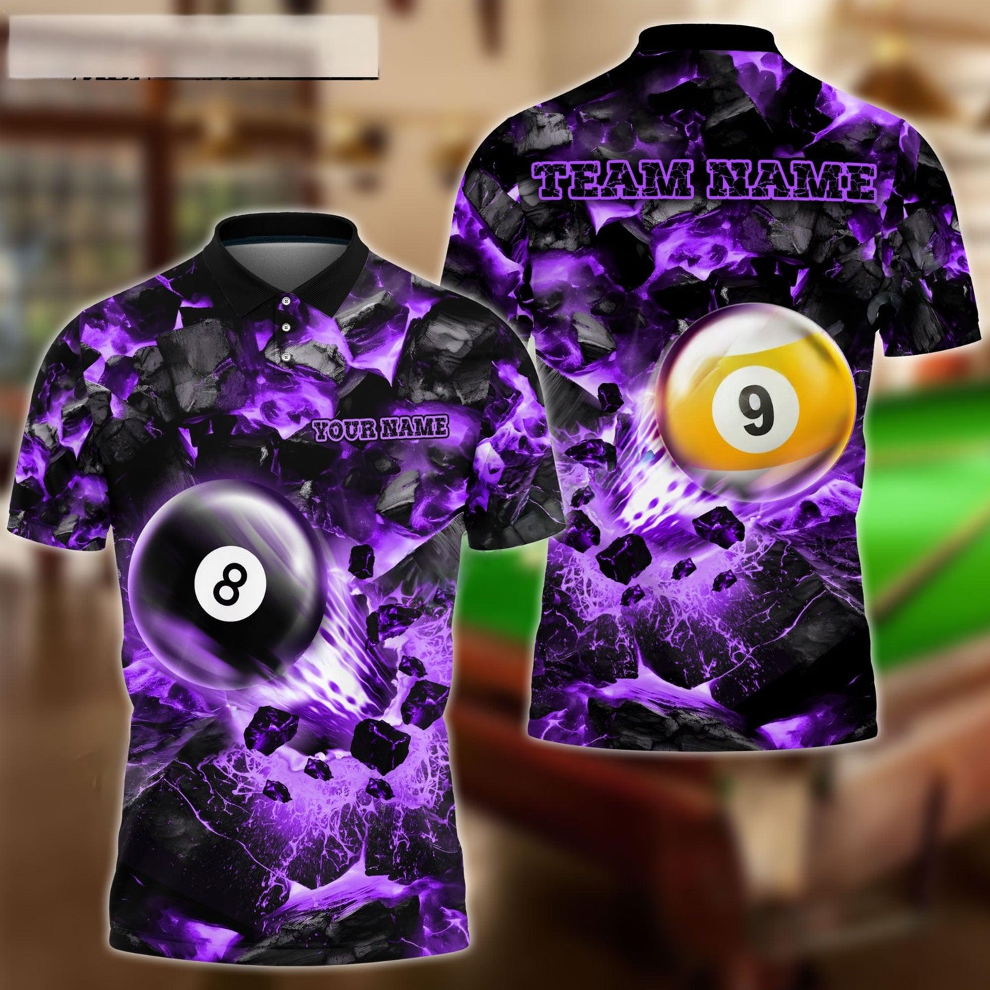 Billiards Ball 8&9 Shoot And Destroy Personalized Name Shirt