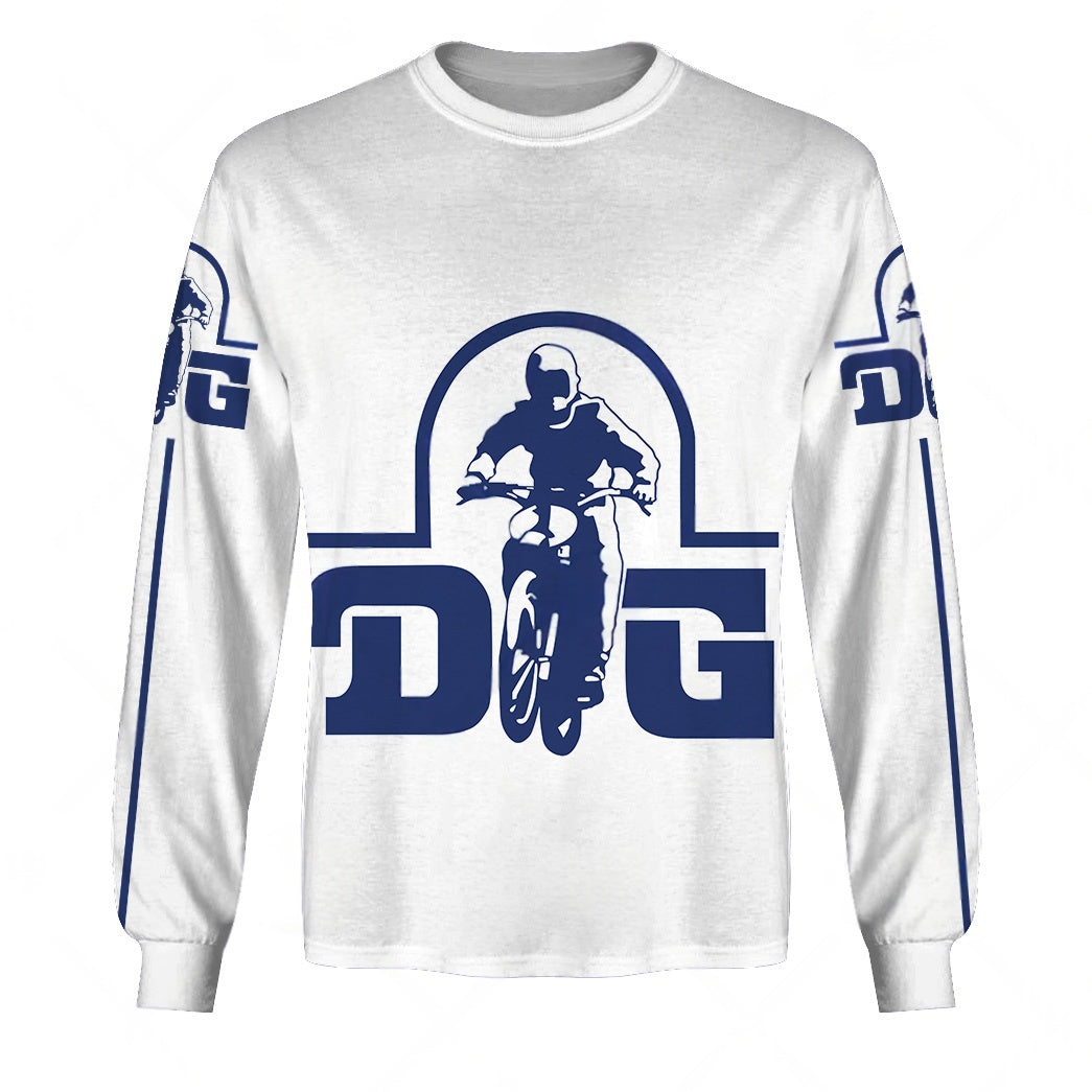 Personalize BMX DG Racing Team Classic Vintage Retro White Jersey