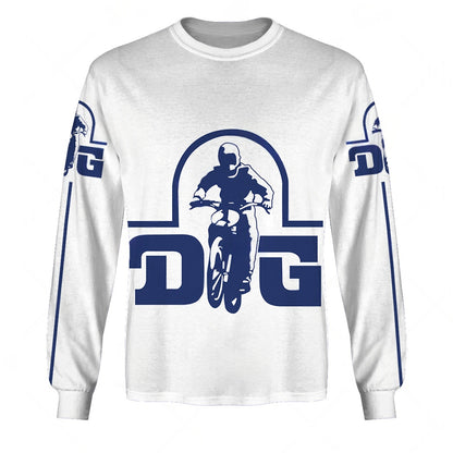 Personalize BMX DG Racing Team Classic Vintage Retro White Jersey