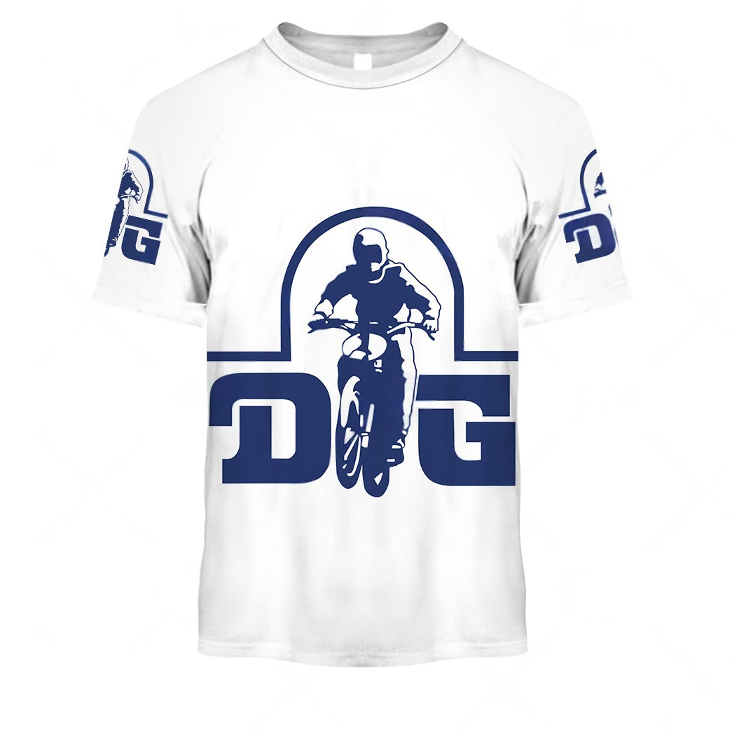 Personalize BMX DG Racing Team Classic Vintage Retro White Jersey