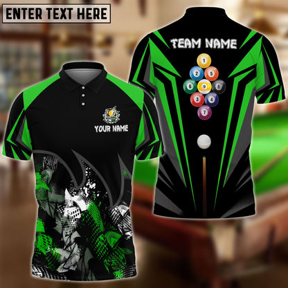 Billiards Ball 9 Broken Fire Personalized Name & Team Name Shirt
