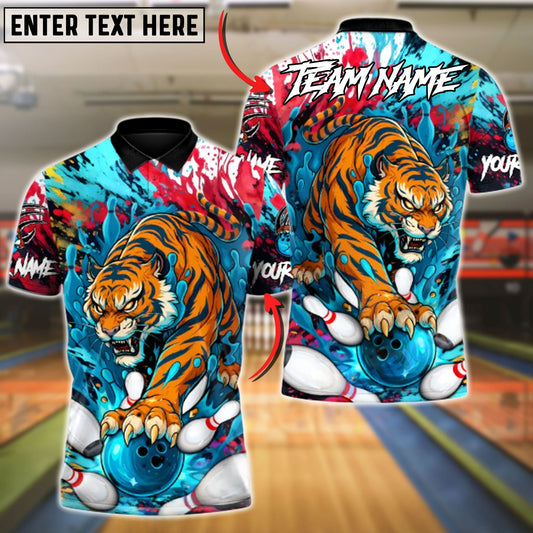 Bowling And Pins Wild Strike Customized Name, Team Name 3D Shirt (4 Colors)