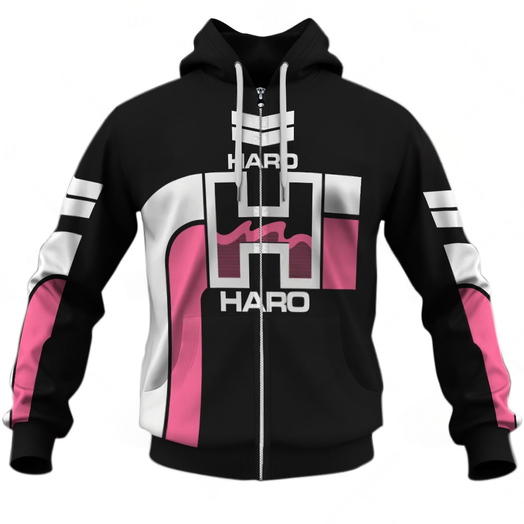 Personalize Haro BMX Racing Old School Classic Vintage Retro Black Pink Jersey