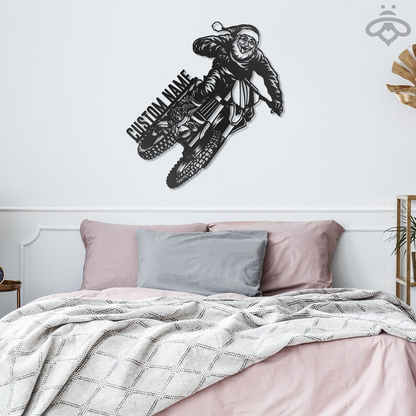 Custom Santa Claus Motorcycle Metal Logo