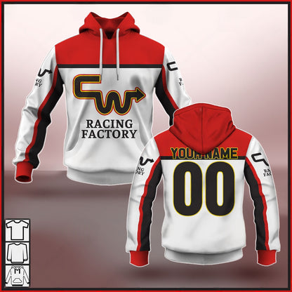 Personalize BMX CW Racing Factory Vintage Retro White Jersey