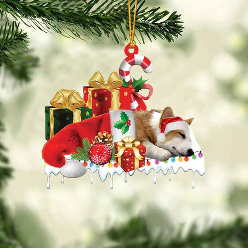 CORGI MERRY CHRISTMAS HANGING ORNAMENT