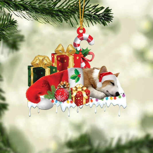 CORGI MERRY CHRISTMAS HANGING ORNAMENT