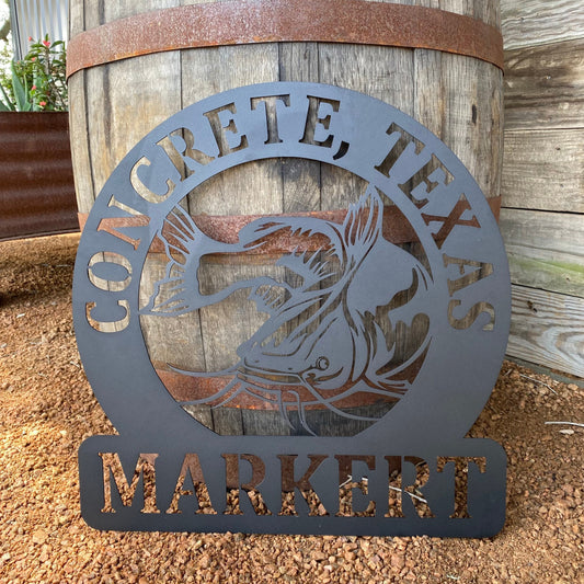 Custom Catfish Family Sign