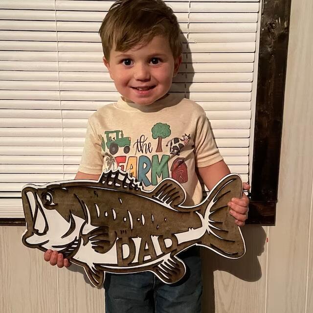 Bass Father's Day sign