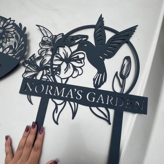 Custom Hummingbird Metal Garden Decor,Garden Sign Gift