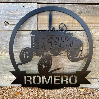 Tractor Family Name Sign | Antique Tractor