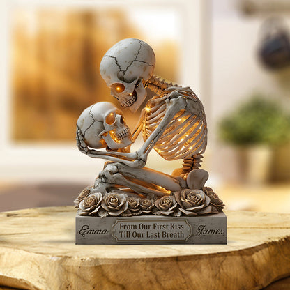 From Our First Kiss Till Our Last Breath - Personalized Couple Custom Shaped Acrylic Plaque