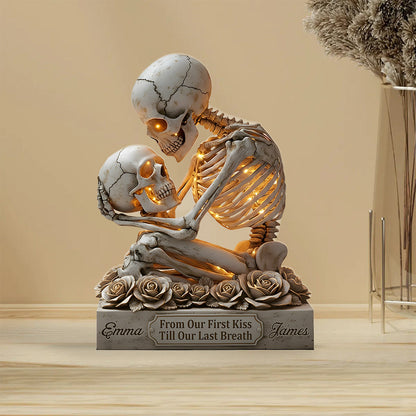 From Our First Kiss Till Our Last Breath - Personalized Couple Custom Shaped Acrylic Plaque