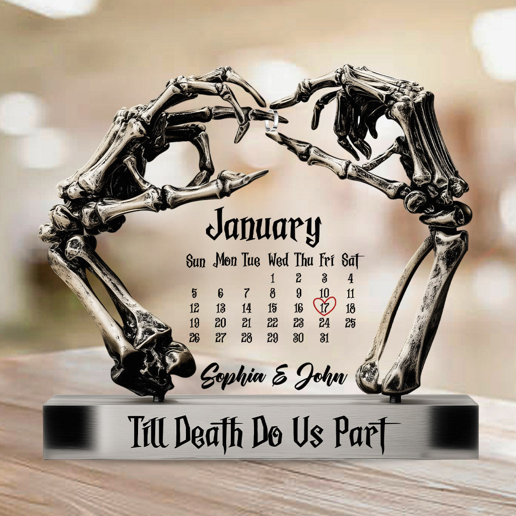 Til Death Do Us Part - Personalized Couple Custom Shaped Acrylic Plaque