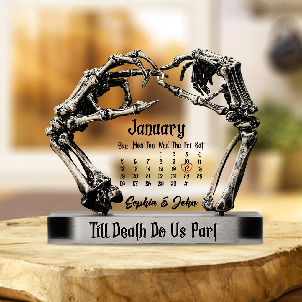 Til Death Do Us Part - Personalized Couple Custom Shaped Acrylic Plaque