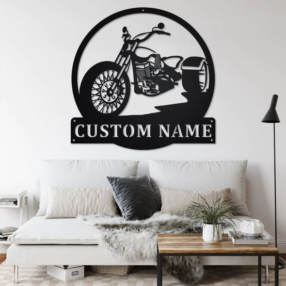 Custom Trike Motorcycle Metal Wall Art
