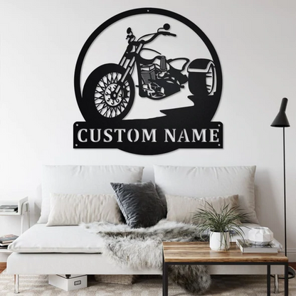 Custom Trike Motorcycle Metal Wall Art